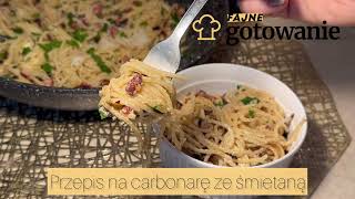 Przepis na carbonarę ze śmietaną [upl. by Elisabeth]