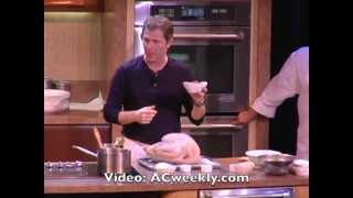 Iron Chef Bobby Flay at Savor Borgata 2012  Cooking Turkey Dinner [upl. by Mehsah]