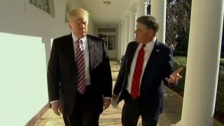 President Trump gives Hannity a tour of the Oval Office [upl. by Ermanno278]