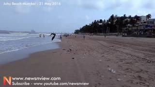 Juhu Beach Mumbai HD Video  Mumbai City Tour  Beaches in Mumbai [upl. by Cohlette]