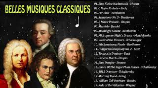 20 Plus BELLES MUSIQUES CLASSIQUES 2h de Mozart Bach Beethoven Chopin Schubert [upl. by Adlai]