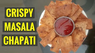 Crispy Masala Chapati l Leftover Chapati Recipe l Leftover Chapati Snack By Satvik Bhojan [upl. by Nodnas325]