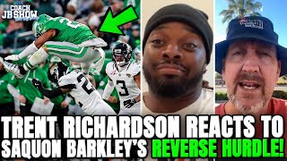 Trent Richardson Reacts To Saquon Barkleys REVERSE HURDLE [upl. by Ava]