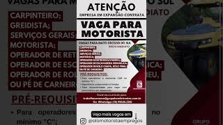 Vagas de Emprego de Motorista [upl. by Ydal]