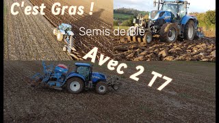 Semis de Blé 2025New Hollande  T7 175  T7 210  Lemken [upl. by Branden]