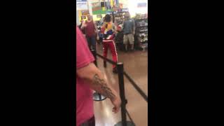 An asshole who got served at Walmart in Arlington TX [upl. by Adnamaa]