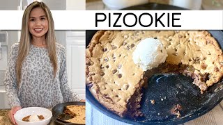 HOW TO MAKE A PIZOOKIE  BEST PIZOOKIE RECIPE  SKILLET COOKIE [upl. by Yhcir544]