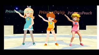 💖MMD Peach Daisy Rosalina Playing with fire💖 [upl. by Artair]