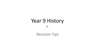 Year 9 History revision guide [upl. by Bryner]