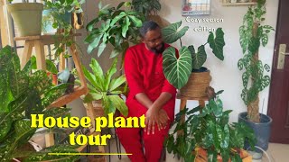 House Plant Tour Cozy Season Edition 🪴🥰 Rattan plants and thrifted decor all in one cozy room [upl. by Eidnyl]