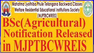 BScHonsAgriculture for women under MJPTBCWREISBiPC stream Telangana TGEAPCET2024 Qualifiers [upl. by Ellehsad]