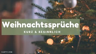 Weihnachtssprüche kurz amp besinnlich für Freunde und Familie weihnachten weihnachtsstimmung [upl. by Cann412]