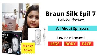 Epilator Review Braun Silk Epil 7  How to use  Easy Hair Removal at Home Hands Legs Body amp Face [upl. by Orbadiah]