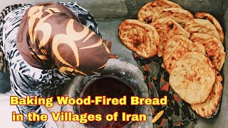 Baking WoodFired Bread in the Villages of Iran [upl. by Novahc]