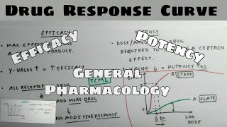 Drug Response Curve Efficacy Potency  2  Pharmacology Lecture [upl. by Concettina]