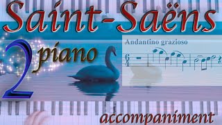 Saint Saëns The Swan  Le Cygne accompaniment sliding sheet music karaoke playalong carneval [upl. by Fortunato]