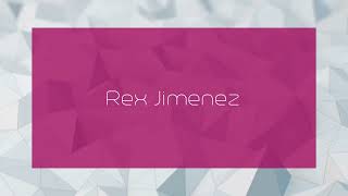 Rex Jimenez  appearance [upl. by Maddox]