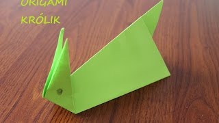 królik z papieru origami jak zrobić rabbit origami [upl. by Whang163]