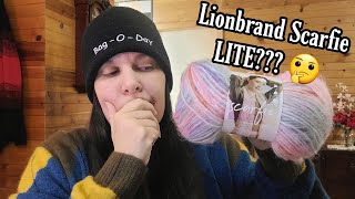 Lion Brand Scarfie Lite Is It A Hit Or Miss [upl. by Einnos]