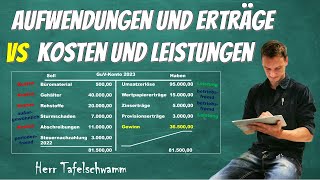 Aufwand und Ertrag VS Kosten und Leistung  Unternehmensergebnis VS BetriebsergebnisEinfach erklärt [upl. by Pavier]