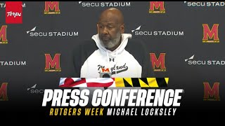 Maryland Football  Head Coach Mike Locksley and Players Press Conference  Rutgers Week [upl. by Odlabso]