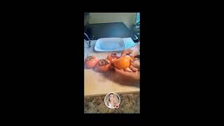 Leonora Baltazar is live PEELING AND CUTTING PERSIMMON FRUIT [upl. by Ardnaeel]