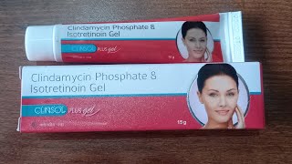 CLINSOL PLUS GelClindamycin Phosphate amp Isotretinoin GelकीलमुहासेPimplesAcneकी best दवा [upl. by Wurst]