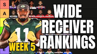 Top 40 Wide Receiver Rankings For Week 5 Fantasy Football [upl. by Slrahc]