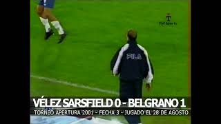 VÈLEZ 0 BELGRANO 1  APERTURA 2001 [upl. by Htbazile]