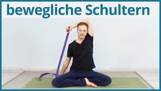 Yoga Übungen Gurt ✅ bewegliche Schultern [upl. by Pincince]