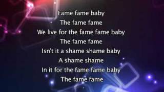 Lady Gaga  The Fame Lyrics In Video [upl. by Melodee210]