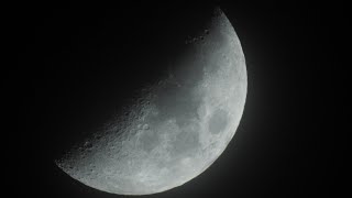 With clouds Waxing Crescent moon 455 of 17 January 2024 recorded with Nikon P900 [upl. by Vanhook]