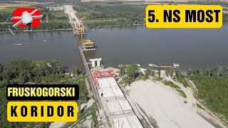 Fruškogorski koridor 5 novosadski most dron video [upl. by Dnalyag652]