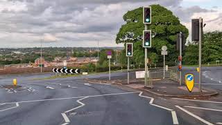 Gallowstree Roundabout on Keele Road Newcastle Under Lyme StokeonTrent Driving Test Route Help [upl. by Jsandye]