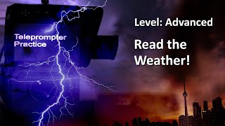 Teleprompter Practice  Advanced  Reading the weather [upl. by Gine]