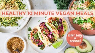 LAZY VEGAN RECIPES  balanced meals in 10 minutes [upl. by Ydnerb]