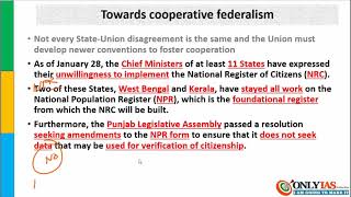 Towards cooperative federalism issues and challenges pertaining  4 feb [upl. by Fates981]