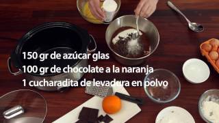 Pudin volcán de naranja y chocolate  CrockPot [upl. by Annaert]