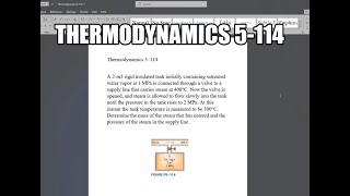 Thermodynamics 5114 A 2m3 rigid insulated tank initially containing saturated water vapor at 1 MPa [upl. by Beka]