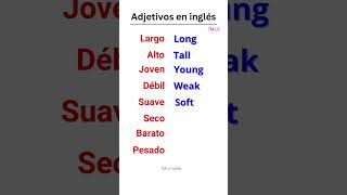 Adjetivos en inglés aprenderingles [upl. by Solnit339]