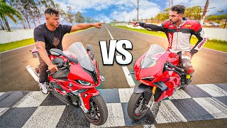 CHAMEI O BRUNO GARCIA PRO RACHA CONTRA MINHA S1000RR [upl. by Adlin]