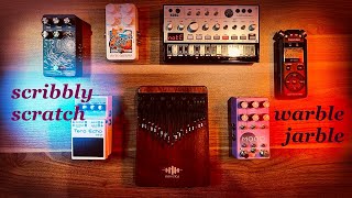 Kalimba ASMR Session 1 Mood MKII Tera Echo Tascam DR05x Volca Bass [upl. by Brinna]