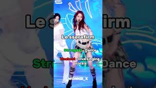 kpop groups weakest amp strongest points viral kpop lesserafim blackpink shortvideo fyp [upl. by Wehttan]