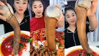 Chinese Girl Eat Geoduck Mukbang Delicious Seafood 21  Mukbang Geoduck Eating Show [upl. by Iggep]