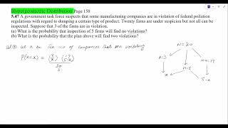 HypergeometricA government task force suspects that some manufacturing companies are in violation [upl. by Tabor]