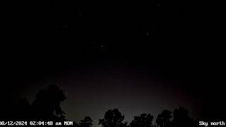 PERSEID METEOR SHOWER LIVE SKY CAMERA RED AURORA [upl. by Acinimod]