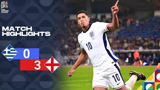 Greece vs England  03  Highlights  UEFA Nations League 202425  england vs greece [upl. by Iruahs]