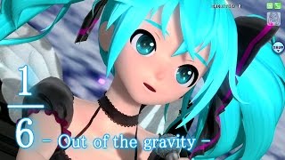 60fps Full風 16 Out of the gravity  Hatsune Miku 初音ミク DIVA English lyrics Romaji subtitles PDA FT [upl. by Arlyn]