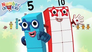 Numberblocks  Maths Partitioning Skills  Lets find numbers inside other numbers Five to Ten [upl. by Adne]