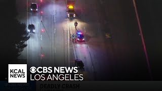 Pedestrian dies after being hit by car on 210 Freeway in La Crescenta [upl. by Bendicty240]